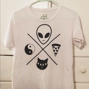 White A.Lab t shirt